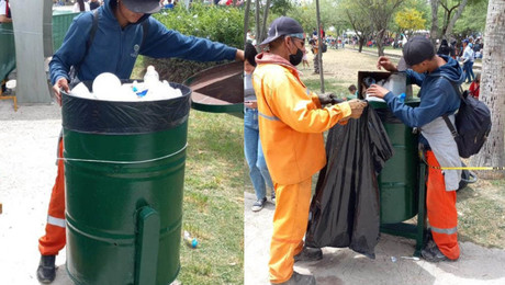 Retiran más de 23 toneladas de basura tras eclipse de Sol en Torreón