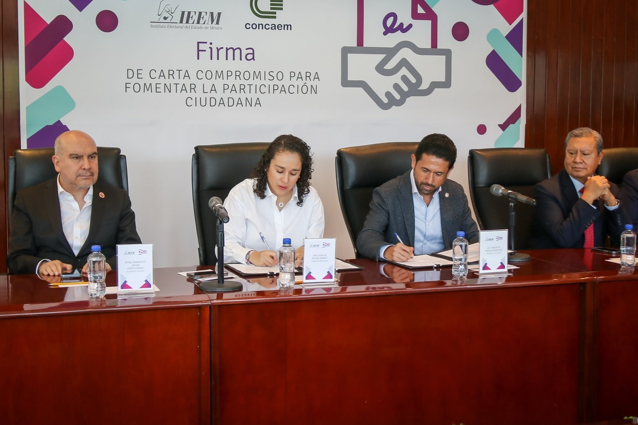 Ambas instituciones firmaron un convenio de colaboración para evitar el abstencionismo. Imagen: IEEM