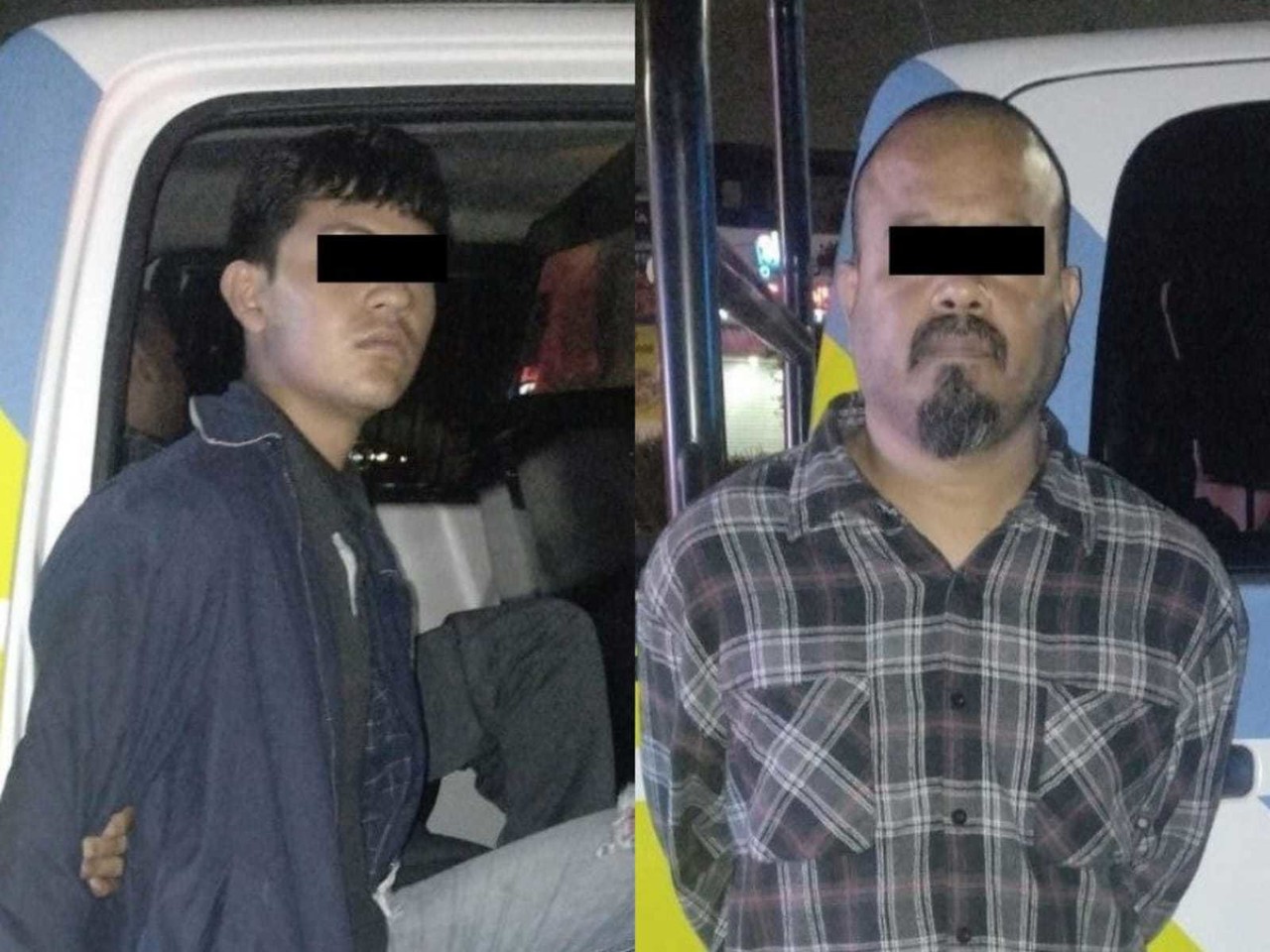Los hombres fueron trasladados a las instalaciones de la Policía de Monterrey, donde quedaron a disposición de las autoridades correspondientes. Foto: Policía de Monterrey.