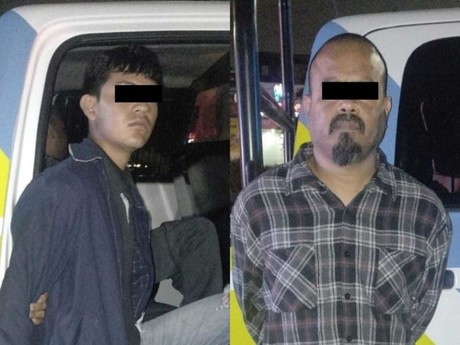 Detienen a dos hombres por portar arma de fuego y droga en Monterrey