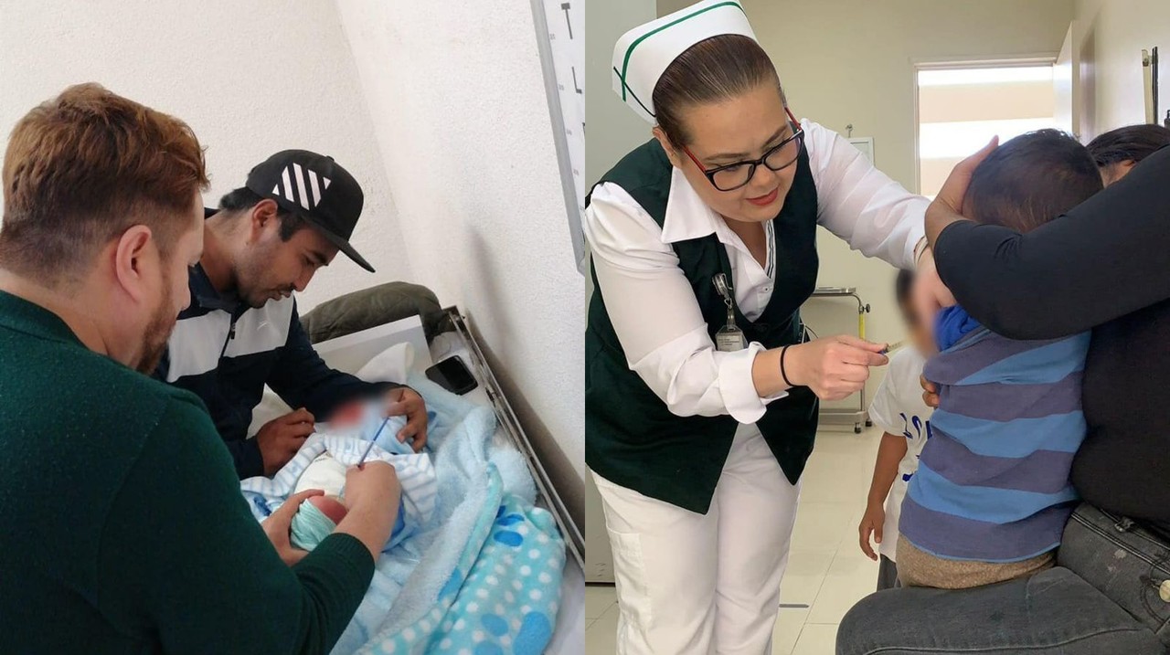En las clínicas del IMSS efermeras y enfermeros aplicarán las vacunas a los menores que no tengan esquema de vacunación completa. Foto: Facebook IMSS Durango.
