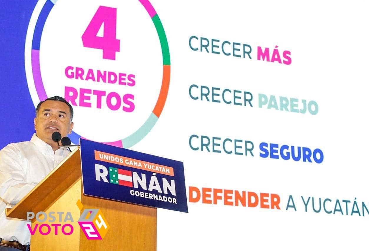 Candidato a la gubernatura de Yucatán, Renán Barrera Concha, presentó su Agenda de Gobierno Yucatán 2024-2030. Foto: Cortesía
