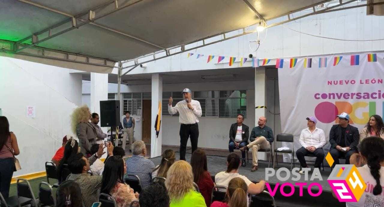 Candidato al Senado por la Coalición “Sigamos Haciendo Historia en Nuevo León”, Waldo Fernández. Foto: Armando Galicia.