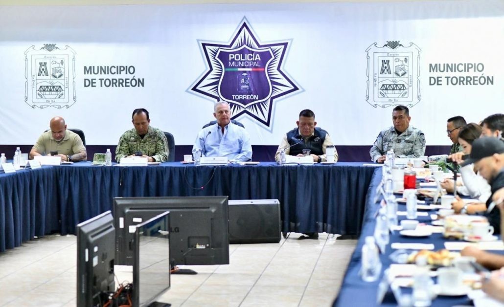 Se realizó una nueva reunión semanal de seguridad en Torreón. (Fotografía: Gobierno de Torreón)