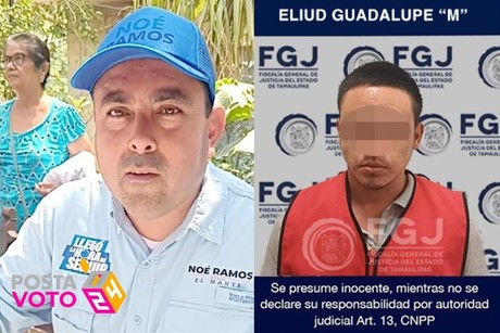 Detienen a presunto homicida del candidato Noé Ramos del PAN-PRI