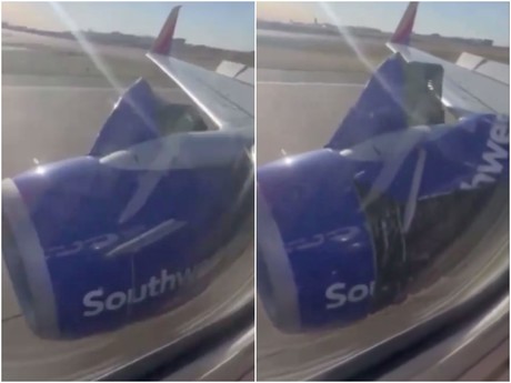 Truena cubierta de turbina de avión de Southwest Airlines (VIDEO)