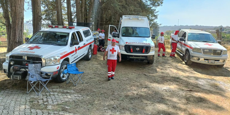 El equipo de la Cruz Roja Edomex mantuvo operativos en Semana Santa. Imagen: CR Edomex.
