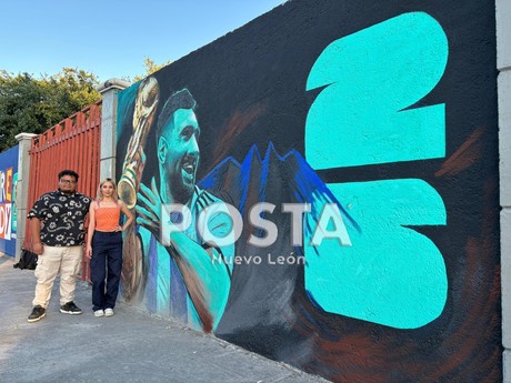 Messi, clásico regio y mundial 2026, se mezclan con el arte urbano