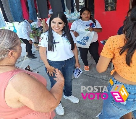 La candidata Lety Salazar recibe el apoyo de los vecinos de Pueblitos