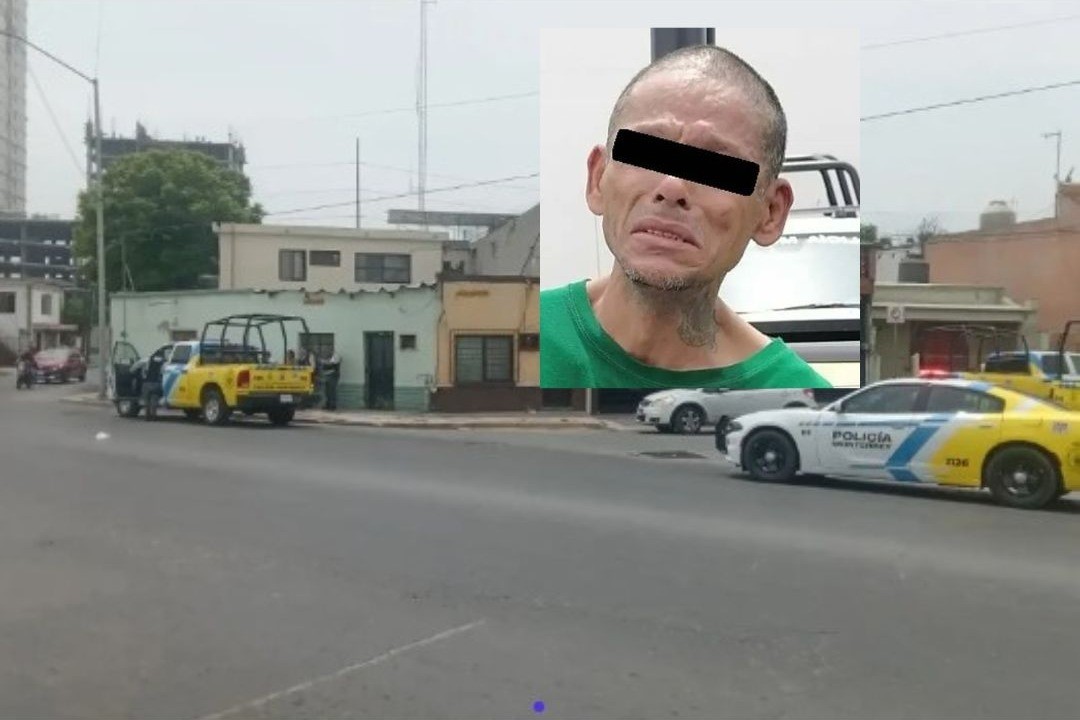 El presunto delincuente fue capturado en el cruce de la avenida José María Luis Mora y Prolongación Juárez. Foto: Especial.