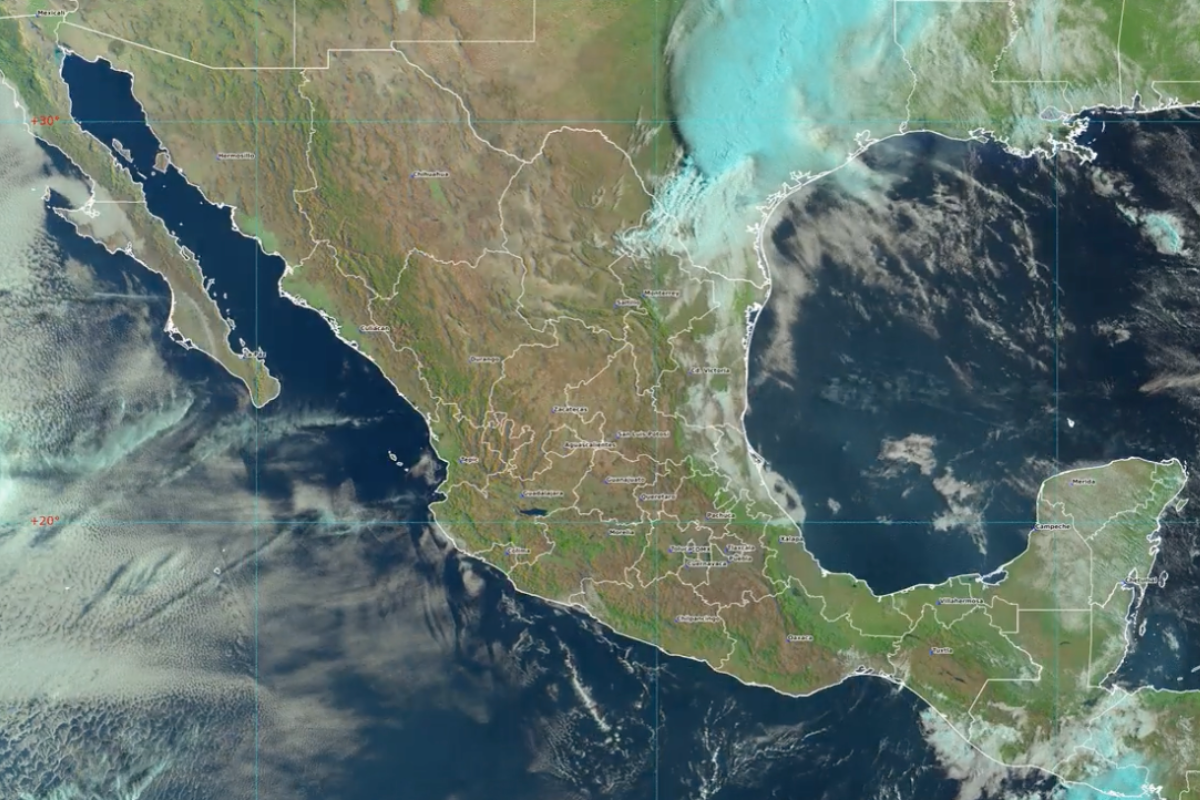 Imagen de satélite. Foto: Servicio Meteorológico Nacional.