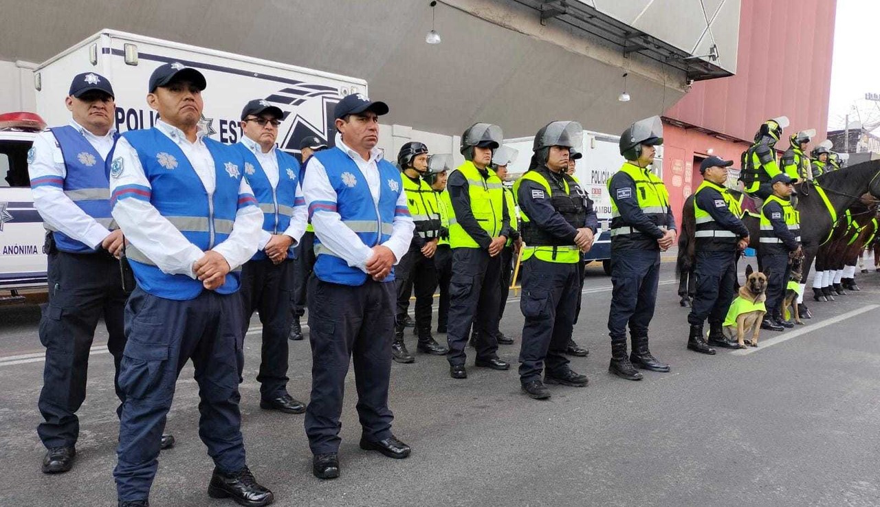 Despliegan operativo para el encuentro deportivo entre Toluca y Cruz Azul. Foto: @SS_Edomex