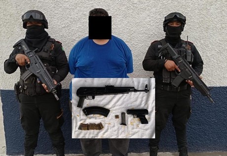 >Arrestan a hombre armado en Juárez