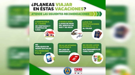 Emite Gobierno de Apodaca recomendaciones de seguridad por vacaciones