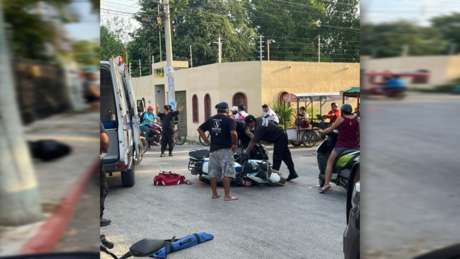 Accidente colonia de Ticul, Yucatán, deja varios lesionados y daños Materiales