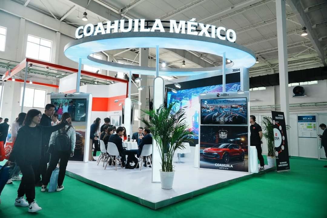 En el Auto Show Beijing 2024 hubo un stand de Coahuila. (Fotografía: Gobierno de Coahuila)