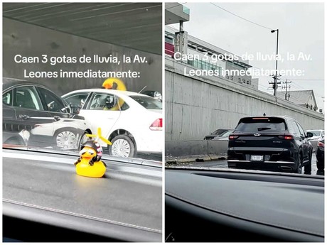 Lluvia y automovilistas crean caos vial en Leones (VIDEO)