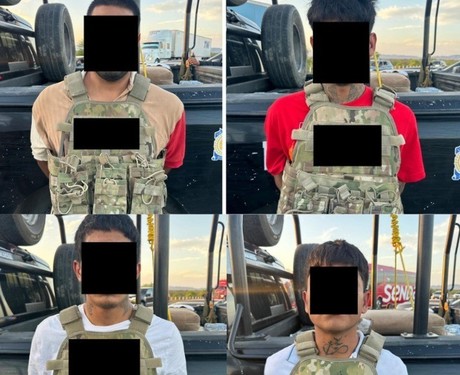 Arrestan a cuatro hombres en la carretera federal a Nuevo Laredo