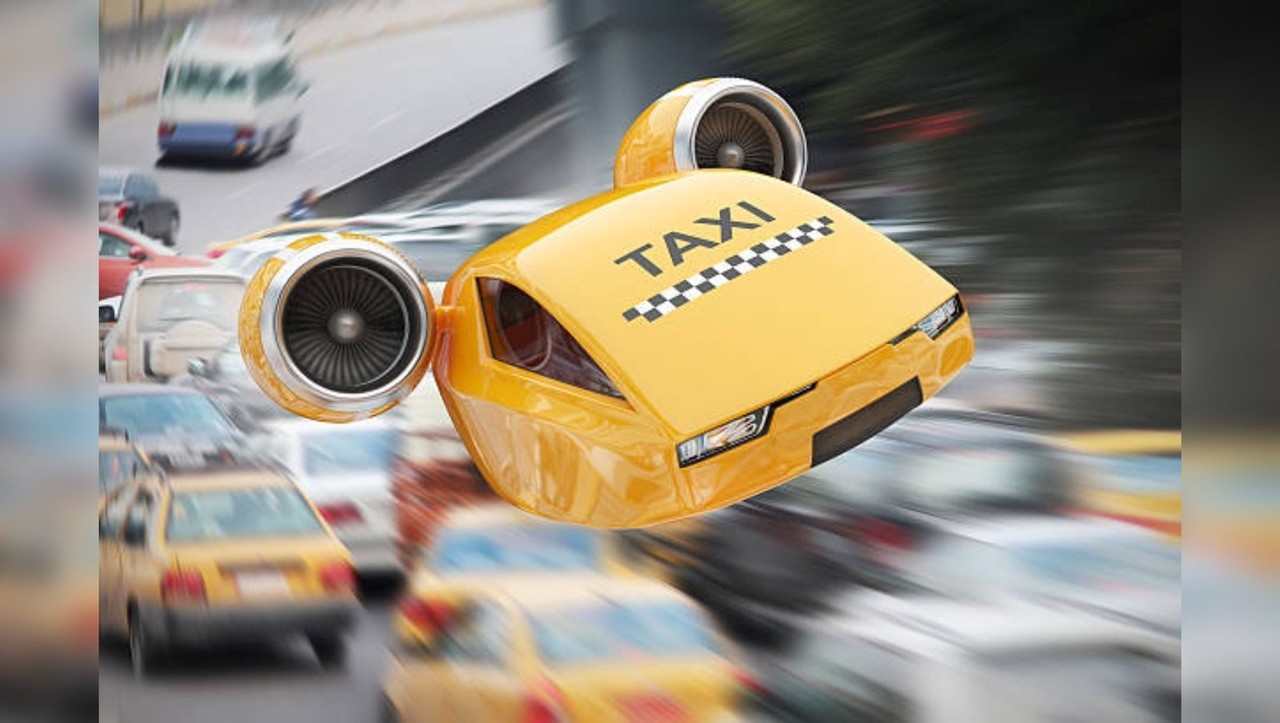 Imagen ilustrativa sobre lo que podría ser un taxi volador en un futuro. Foto: Pixabay.
