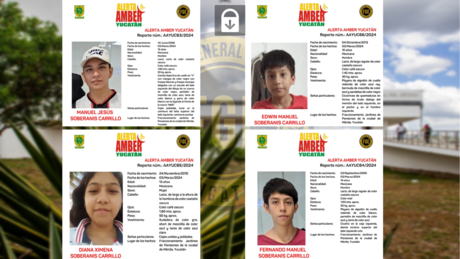 Alerta Amber: Buscan a cuatro hermanos desaparecidos en Yucatán