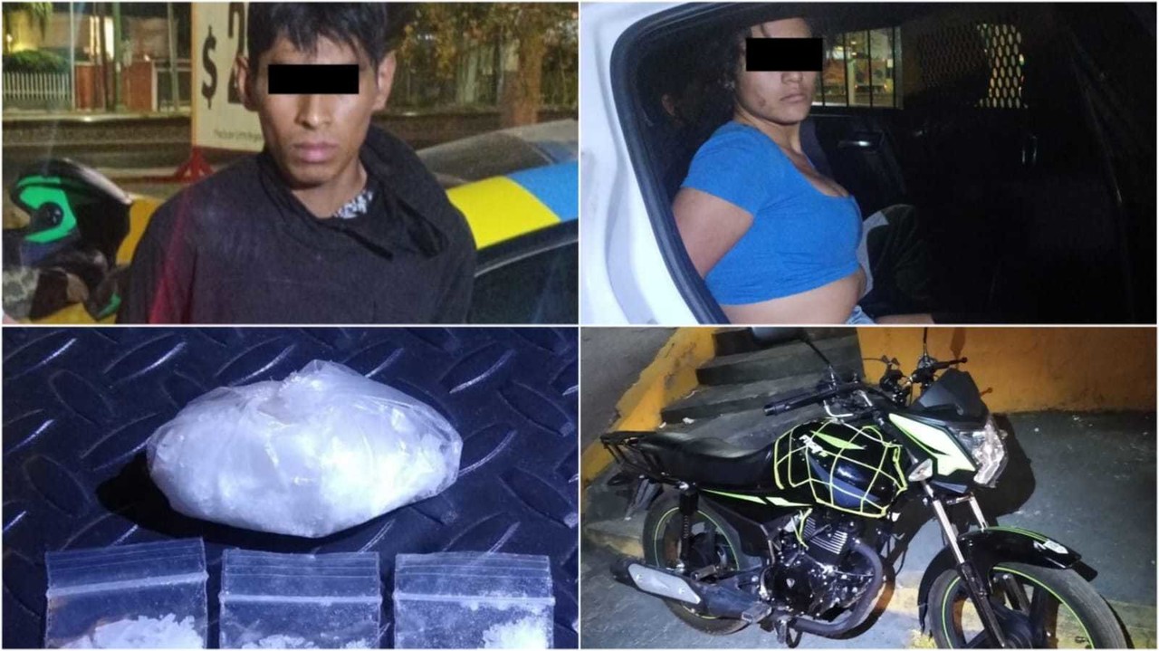 -Un joven de 24 años y una menor de 17 años fueron detenidos por oficiales de la Policía de Monterrey. Foto. Cortesía