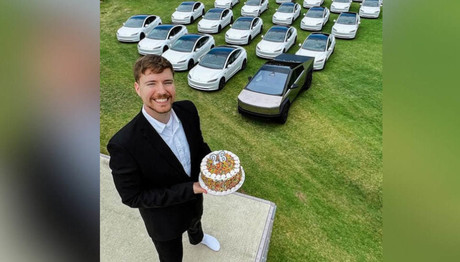 ¿Quieres ganarte un Tesla? Mr. Beast regalará 26 para celebrar su cumpleaños