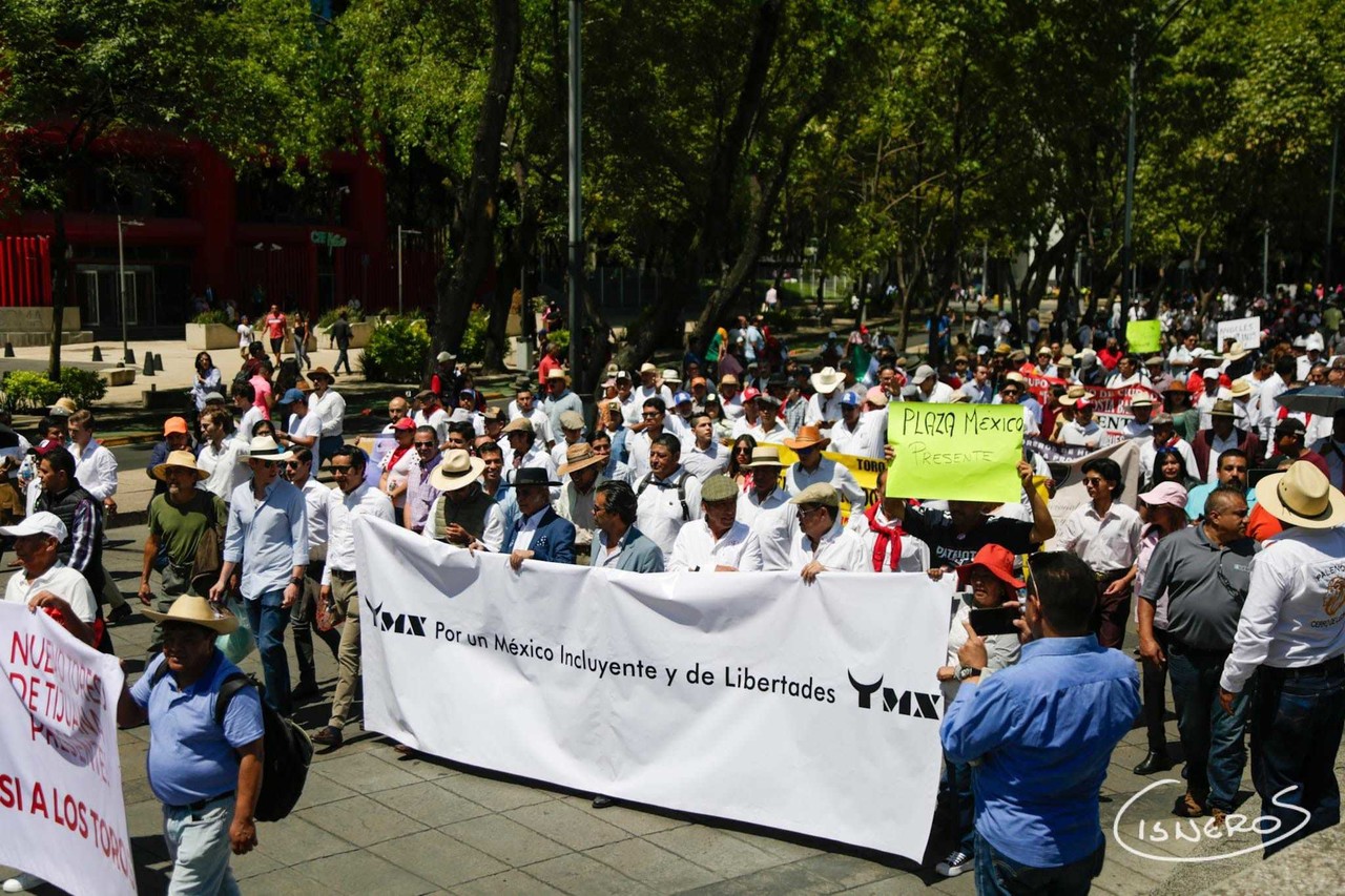 Marcha en favor de la Tauromaquia. Foto: Federación Tradiciones Unidas por México A.C.