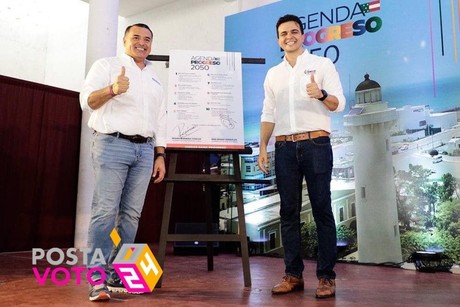 Renán Barrera Concha y Erick Rihani firman agenda Progreso 2050