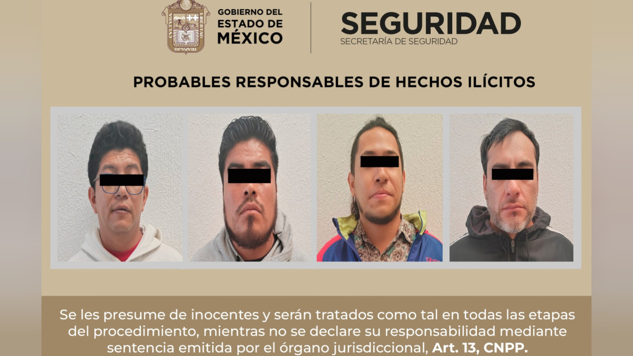 Detienen a cuatro individuos por delitos contra la salud en Atlacomulco.Foto: Especial