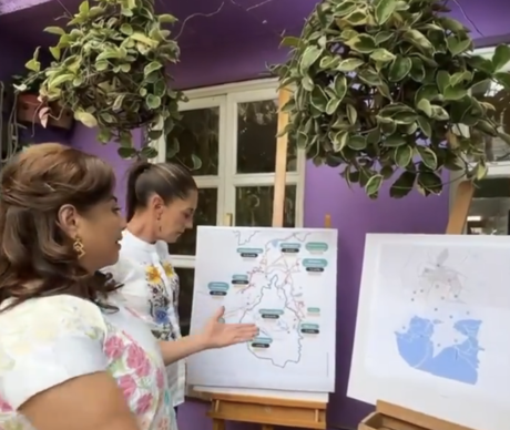 #VIDEO Claudia Sheinbaum visita la casa de Brugada en Iztapalapa