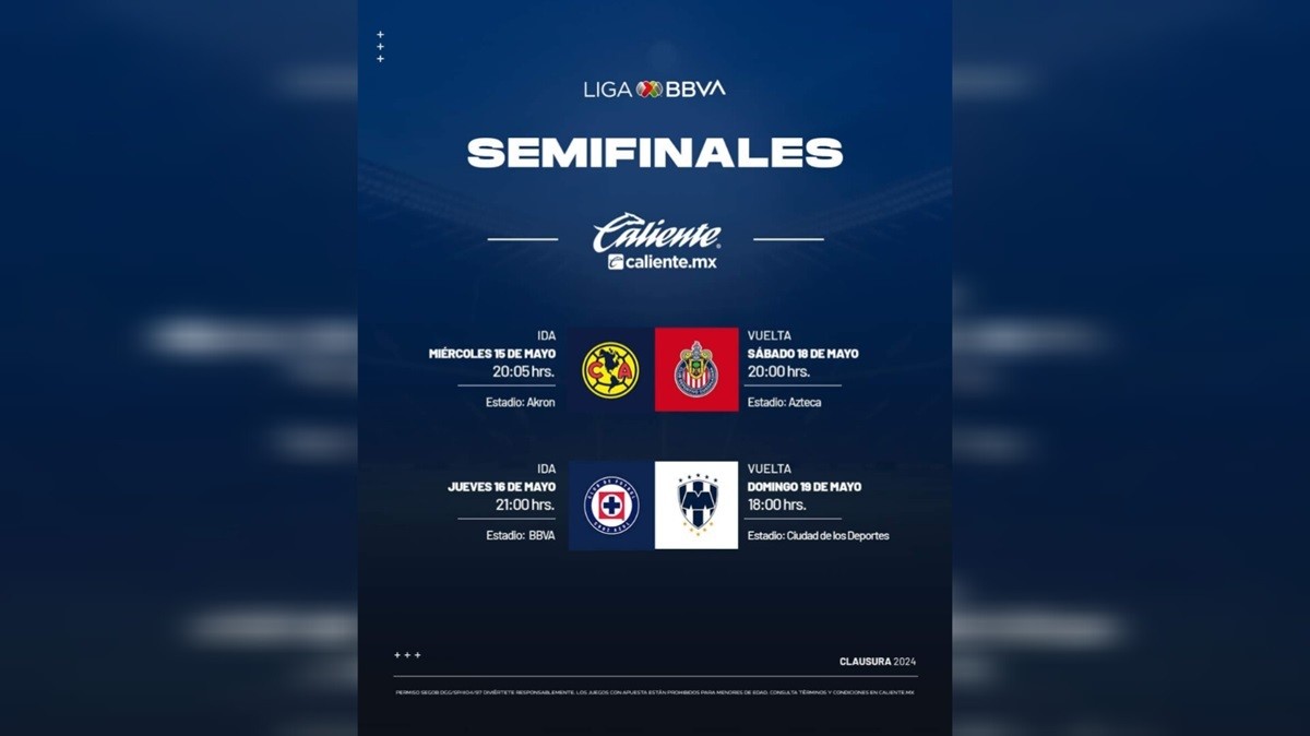 La Liga BBVA MX definió las fechas y horarios para las semifinales del Torneo Clausura 2024. Foto: Facebook Liga BBVA MX