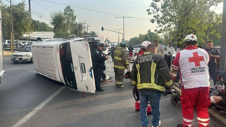 Accidente en Gustavo Baz: 6 heridos tras volcadura de transporte público