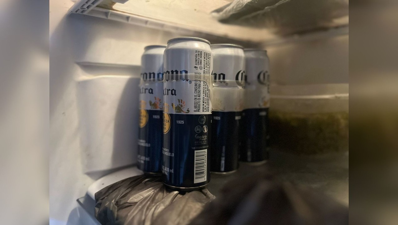 Un six de cerveza al interior de un refrigerador. Foto: Jesús Carrillo.
