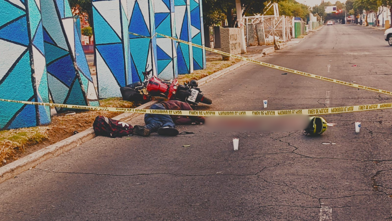 Muere motociclista. Foto: Ramón Ramírez