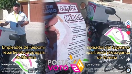 Reparten propaganda de Morena en horario y vehículo oficial de Correos de México