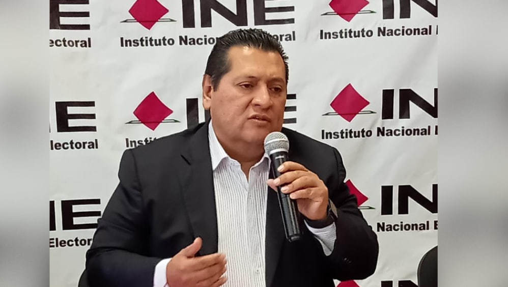 José Luis Vázquez, vocal del INE, brindó detalles sobre el proceso electoral. (Fotografía: Claudia Almaraz)