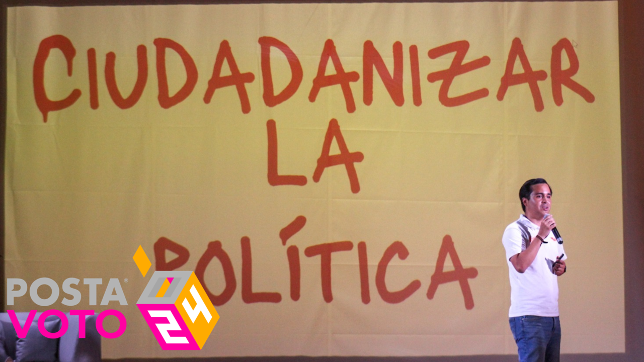 El aspirante de Movimiento Ciudadano participó en el Foro Universitario de la UADY Foto: Cortesía