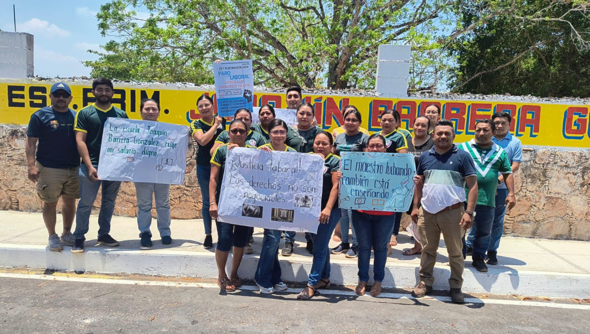 Los maestros yucatecos han expresado su frustración por la falta de avances en sus negociaciones salariales Fotos: Irving Gil