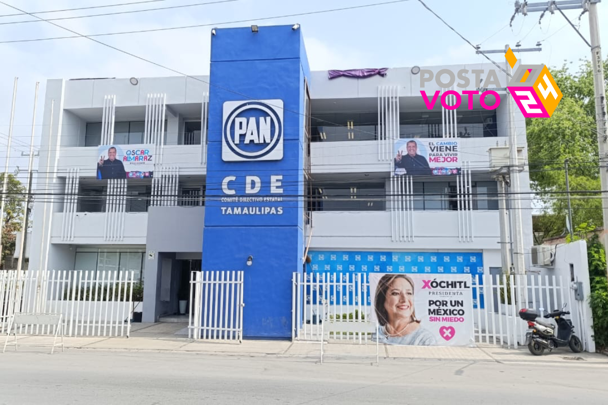 Oficinas del Comité Directivo Estatal del PAN en Tamaulipas. Foto: Sanju Pineda