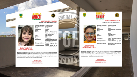 Activan Alerta Amber por dos niños desaparecidos hace más de 40 días en Mérida