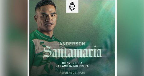 ¡Oficial! Anderson Santamaría es el primer refuerzo de Santos Laguna