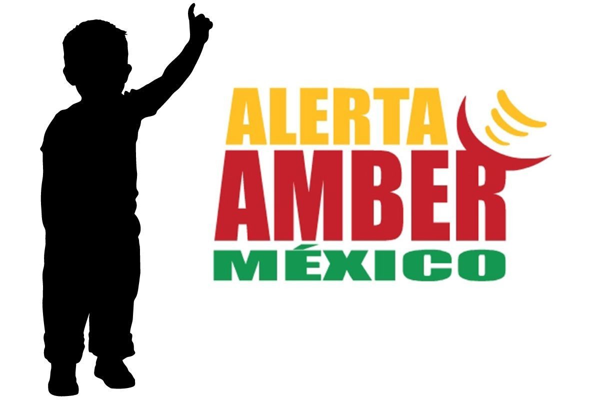 Silueta de niño, logo de la Alerta Amber México. Foto: Especial Canva