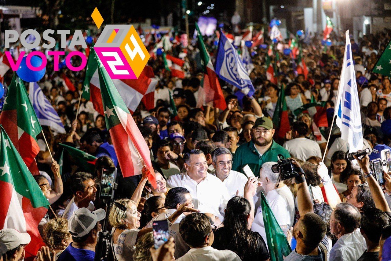 En Motul, el aspirante a la gubernatura de Yucatán Renán Barrera Concha llamó a sus seguidores a reforzar la seguridad .- Foto cortesía