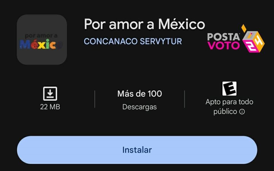 Descarga la aplicación 'Por amor a México'. Foto: redes sociales