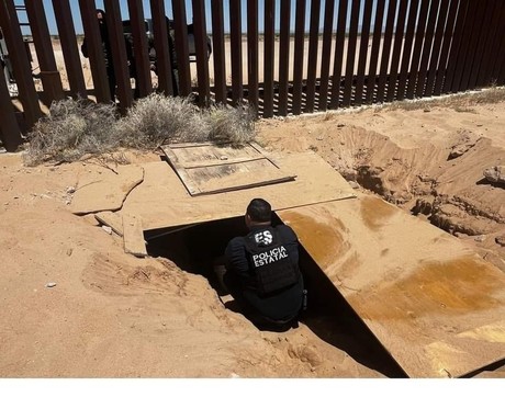 Localizan narco túnel en San Luis Río Colorado, muy cerca del muro fronterizo