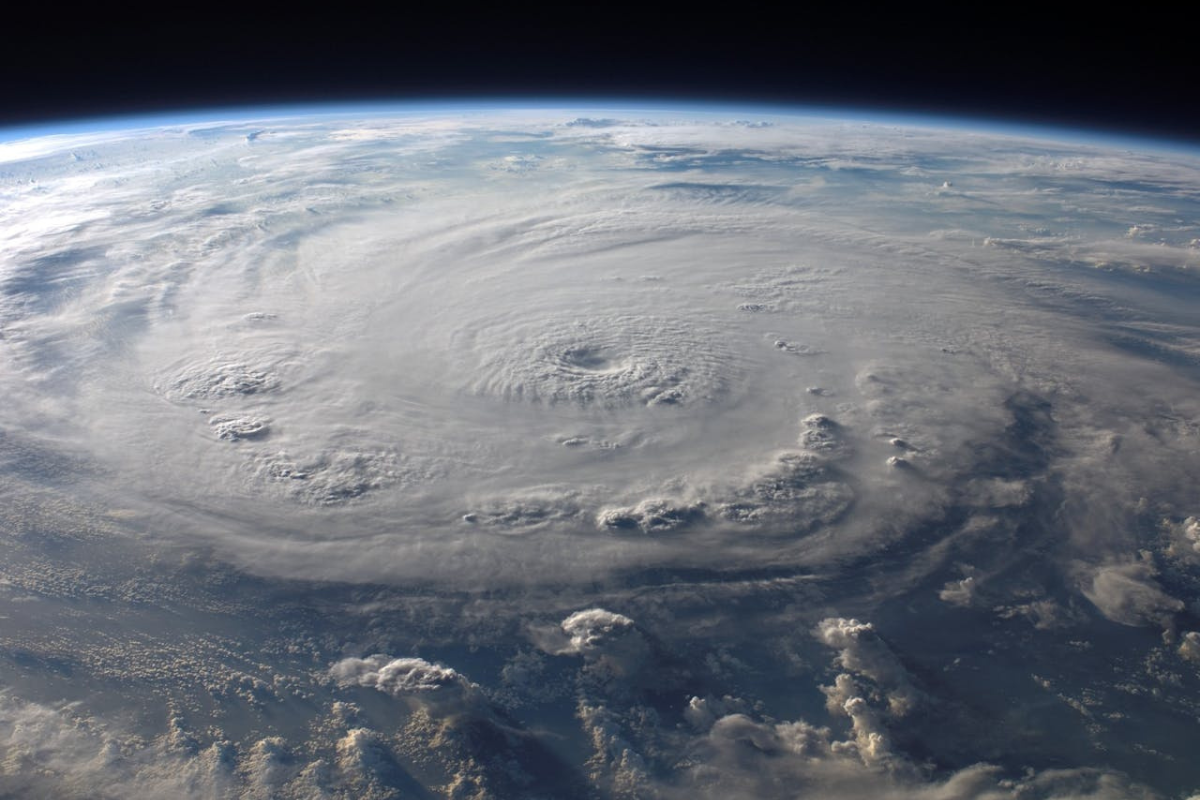 Vista aérea de huracán de gran magnitud. Foto: Pixabay