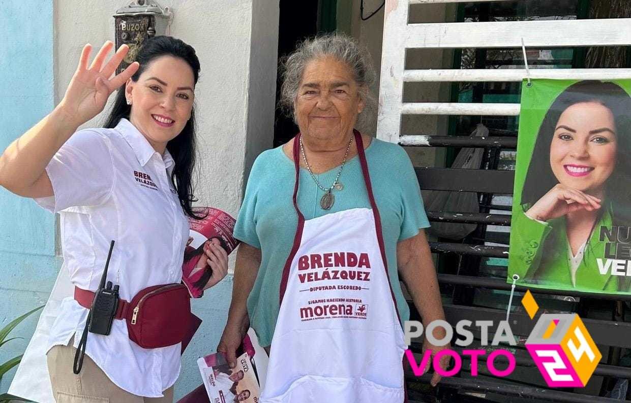 Candidata de Morena y el partido verde a diputada local por el Distrito 25 de Escobedo, Brenda Velázquez. Foto: Armando Galicia.