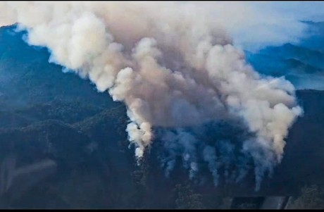 Vientos fuertes causan incendio en Sierra de Santiago