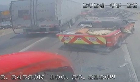 Así fue el choque múltiple en la carretera libre a Saltillo (VIDEO)
