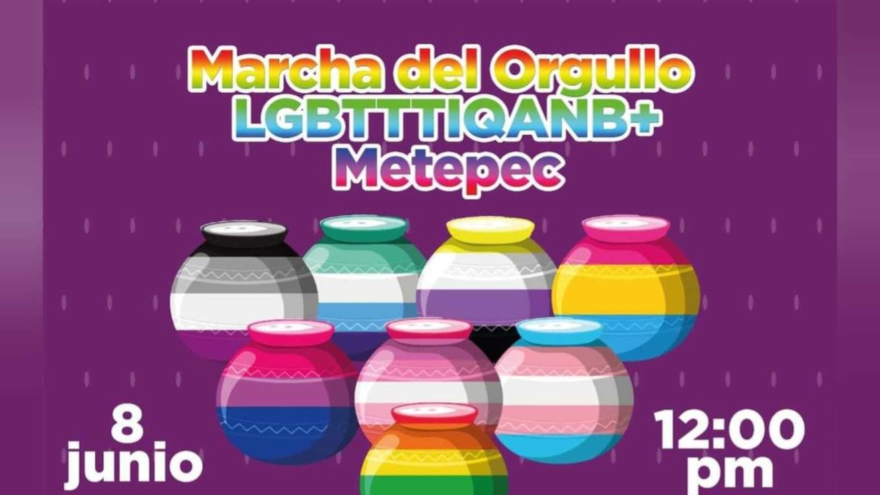 Metepec se prepara para su Tercera Marcha del Orgullo LGBTTTIQANB . Foto: RRSS